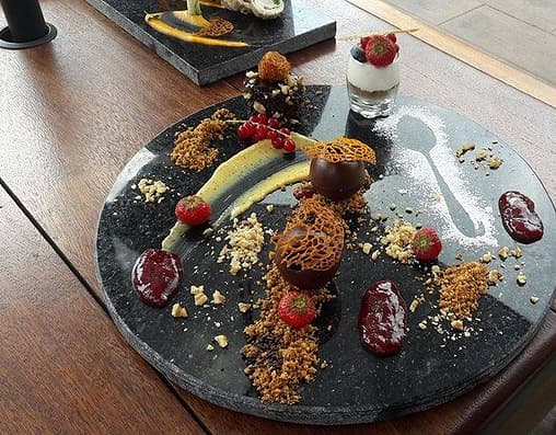 Seasonal fine dining dish